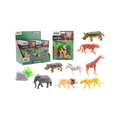 Wilde dieren speelset 10-delig op kaart