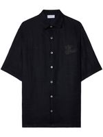 Off-White logo-appliqué bowling shirt - Noir