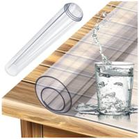 Ruhhy tafel beschermmat/tafelzeil - 120 x 60 cm - transparant - anti-kras onderlegger