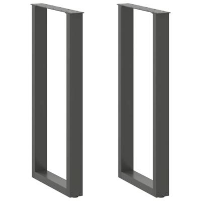 Bartafelpoten 2 st U-vormig 50x(100-101) cm staal antraciet