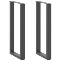 Bartafelpoten 2 st U-vormig 50x(100-101) cm staal antraciet