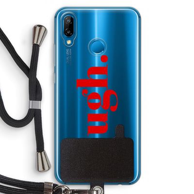 Ugh: Huawei P20 Lite Transparant Hoesje met koord