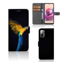 Xiaomi Redmi Note 10/10T 5G | Poco M3 Pro | Telefoonhoesje | Met pasjeshouder | Papegaai