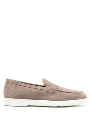 Doucal's mocassins en daim à entaille penny - Gris