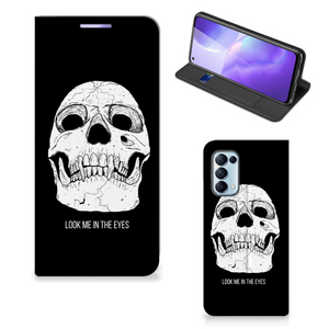 Mobiel BookCase OPPO Find X3 Lite Skull Eyes