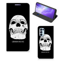 Mobiel BookCase OPPO Find X3 Lite Skull Eyes - thumbnail