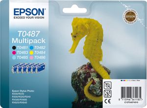 Huismerk Epson T0487 Inktcartridges Multipack (zwart + 5 kleuren)