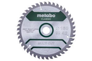 Metabo MULTI CUT CLASSIC 628277000 Cirkelzaagblad 160 x 20 x 1.4 mm Aantal tanden: 42 1 stuk(s)