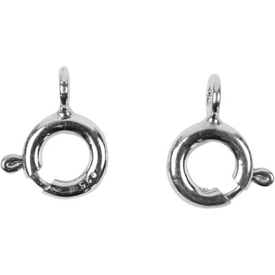 Creativ Company Veringsluiting, d 6 mm, zilver, 10 stuk/ 1 doos