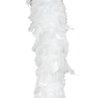 Carnaval verkleed veren Boa kleur ivoor wit 180 cm - Verkleed boa