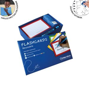 Correctbook Flashcards (systeemkaarten), uitwisbaar / herbruikbaar, gelijnd, pak van 144 stuks