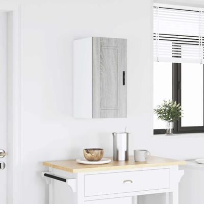 Keukenwandkast Porto bewerkt hout grijs sonoma eiken