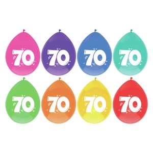 Leeftijd verjaardag thema ballonnen 70 jaar 16x stuks 29 cm