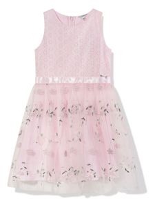 guess kids robe à fleurs brodées - Rose