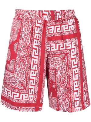 Aries short de bain à motif cachemire - Rouge