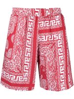 Aries short de bain à motif cachemire - Rouge