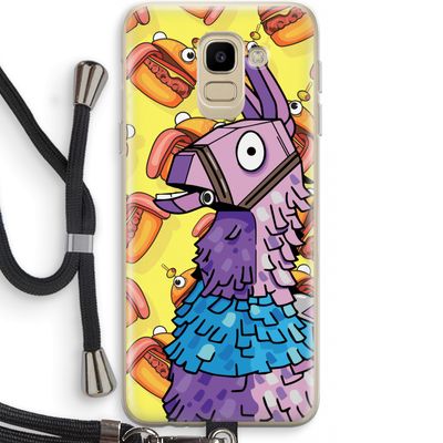 Loot Burger: Samsung Galaxy J6 (2018) Transparant Hoesje met koord