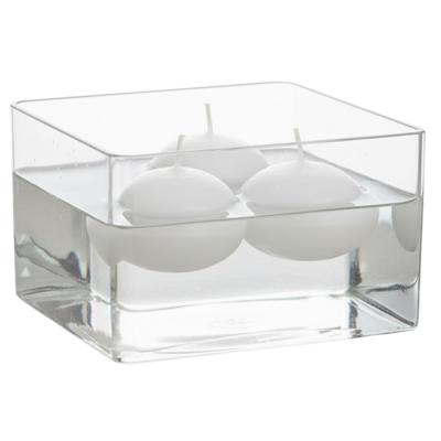 Partydeco Huwelijks drijfkaarsen - 20x stuks - wit - parafine - 5 cm - trouwerij decoratie