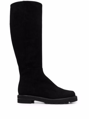 Stuart Weitzman bottes en daim - Noir