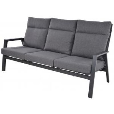Ohio aluminium Loungebank antraciet - 3 persoons