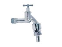 Kirchhoff Messing uitlaatklep met T-handgreep, chroommat, 1/2"ET x 3/4"ET x 1/2"mondstuk, buisbeluchter, terugstroomklep - 98619118