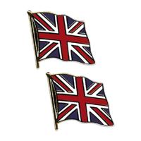Pin Vlag Engeland - 2x stuks - 2 cm - vlaggen speldje - supporter - mini broche