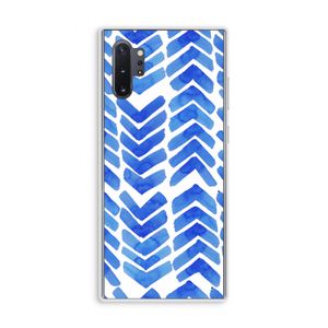 Blauwe pijlen: Samsung Galaxy Note 10 Plus Transparant Hoesje