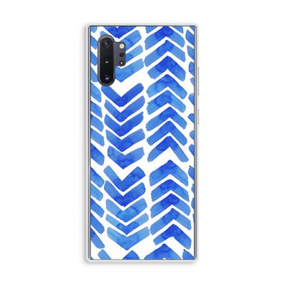 Blauwe pijlen: Samsung Galaxy Note 10 Plus Transparant Hoesje