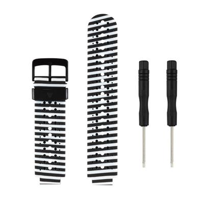 Siliconen sport polsband voor Garmin Forerunner 235 (zwart wit)