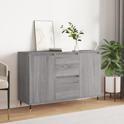 Dressoir 104x35x70 cm bewerkt hout grijs sonoma eikenkleurig