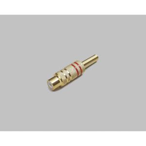 BKL Electronic 0101106 Cinch-connector Koppeling, recht Aantal polen: 2 Mono Rood 1 stuk(s)