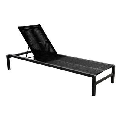Ishi lounger aluminium stackable black/rope black Yoi - Yoi