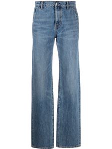 Alexander Wang jean droit à patch logo - Bleu