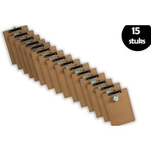 15x Klemborden - Klemborden A4 - Klemborden hout A4 31 x 22 x 1.5 cm