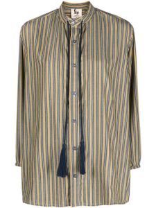 PAULA tassel-detail striped shirt - Vert