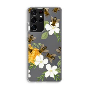 No flowers without bees: Samsung Galaxy S21 Ultra Transparant Hoesje