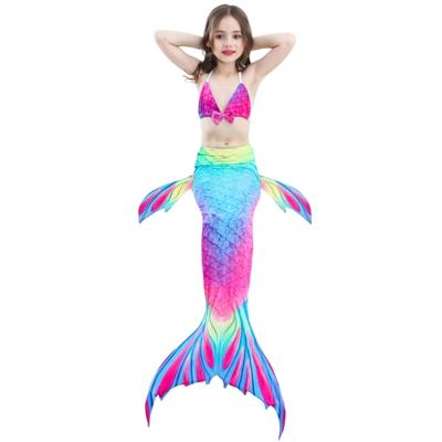 3 stuks / Sets kinderen zwemmen zeemeermin staarten Bikini Cosplay zeemeermin badmode grootte: 110(Magenta+Blue)