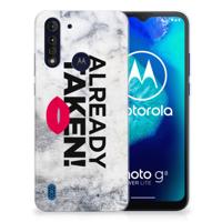 Motorola Moto G8 Power Lite | Siliconen hoesje | met naam Already Taken White