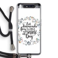 Diamonds: Samsung Galaxy A80 Transparant Hoesje met koord