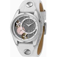 Horlogeband Fossil ME1082 Onderliggend Leder Wit 18mm - thumbnail