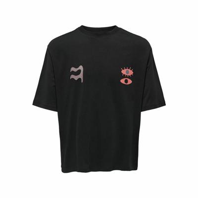 Heren-T-Shirt met Korte Mouwen Only & Sons Onslenny Ovz Element Zwart - Maat: M