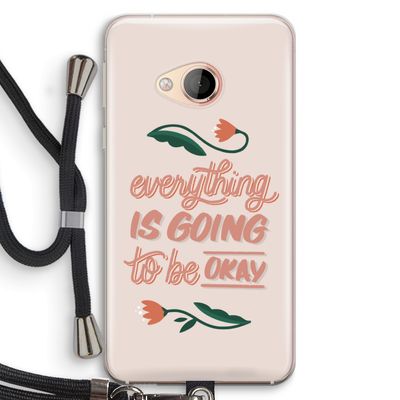 Optimistic flower girl: HTC U Play Transparant Hoesje met koord