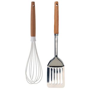 Excellent Houseware 2-delige keukengerei set - garde van 30 cm/spatel 32 cm