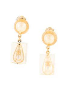 CHANEL Pre-Owned boucles d'oreilles pendantes à logo