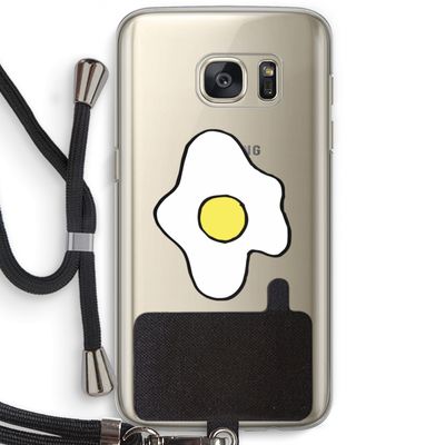 Spiegelei: Samsung Galaxy S7 Transparant Hoesje met koord