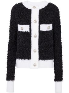 Balmain cardigan à bords contrastants - Noir