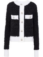 Balmain cardigan à bords contrastants - Noir