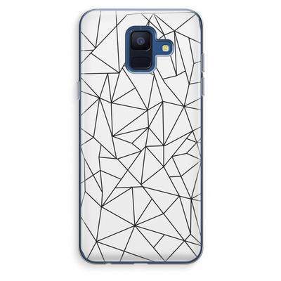 Geometrische lijnen zwart: Samsung Galaxy A6 (2018) Transparant Hoesje