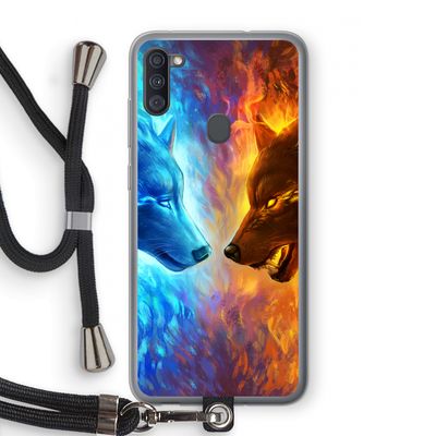 Fire & Ice: Samsung Galaxy A11 Transparant Hoesje met koord