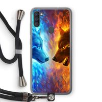 Fire & Ice: Samsung Galaxy A11 Transparant Hoesje met koord